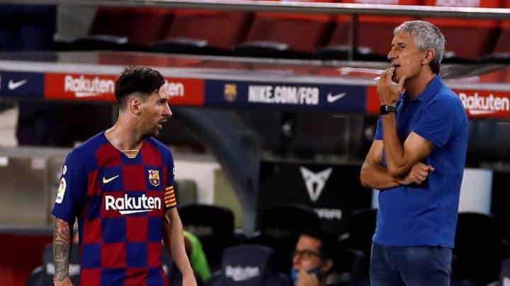 Former Barcelona coach Quique Setien makes a controversial comment on Lionel Messi