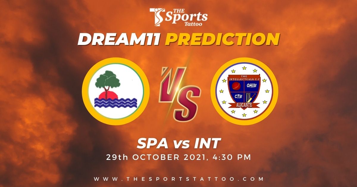SPA vs INT Dream11 Prediction Today Match – FanCode ECS T10 – L’Alfas del Pi – Live Score, Team News, Top Picks 1 SPA vs INT