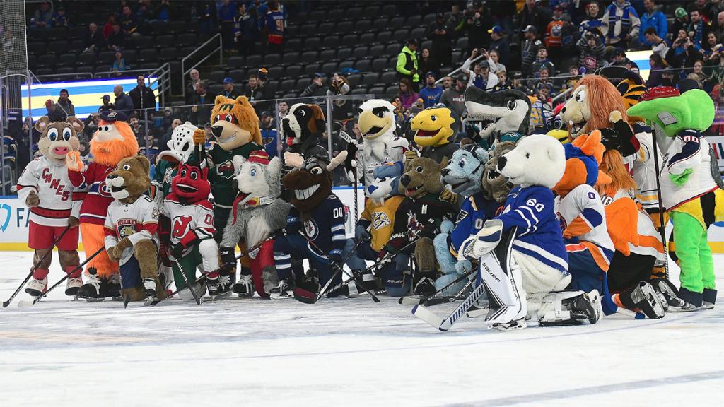 Mascot hockey, All the mascots get together to play a game …