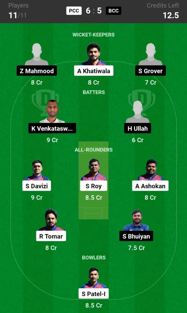 PCC vs BCC Dream11 Prediction Today Match