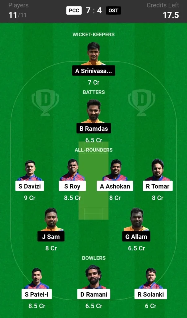 PCC vs OST Dream11 Prediction Today Match