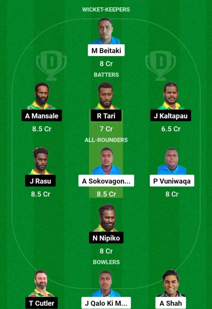 FJ vs VAN Dream11 Prediction