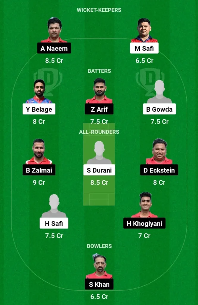 GCA vs CRC Dream11 Prediction