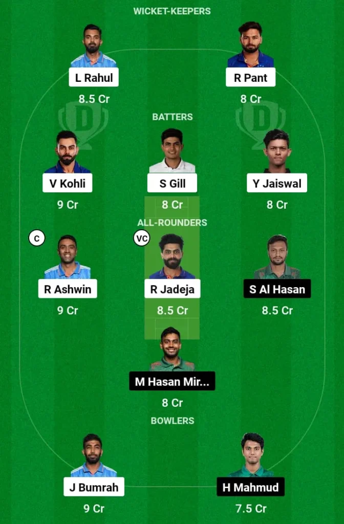 IND vs BAN Dream11 Prediction