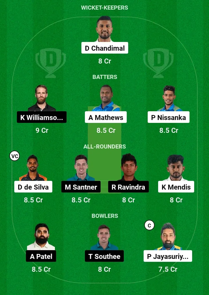 SL vs NZ Dream11 Prediction