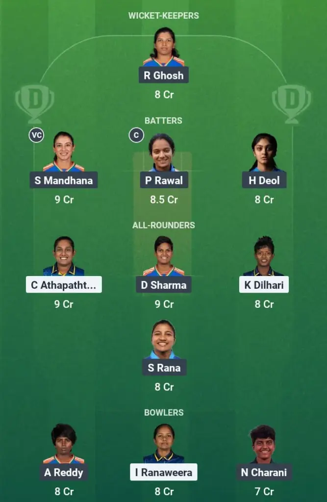SL-W vs IN-W Dream11 Prediction: Fantasy Tips, Playing XI & Pitch Report for Match 4 of Sri Lanka Women’s Tri-Nation Series 1 SL-W vs IN-W Dream11 Prediction