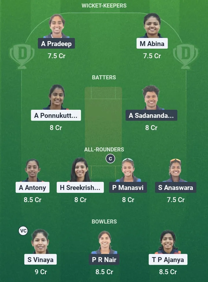 RUB vs SAP Dream11 Prediction: Fantasy Tips, Playing XI & Pitch Report for Match 18 of Kerala T20 Women’s Challenger Trophy 1 RUB vs SAP Dream11 Prediction