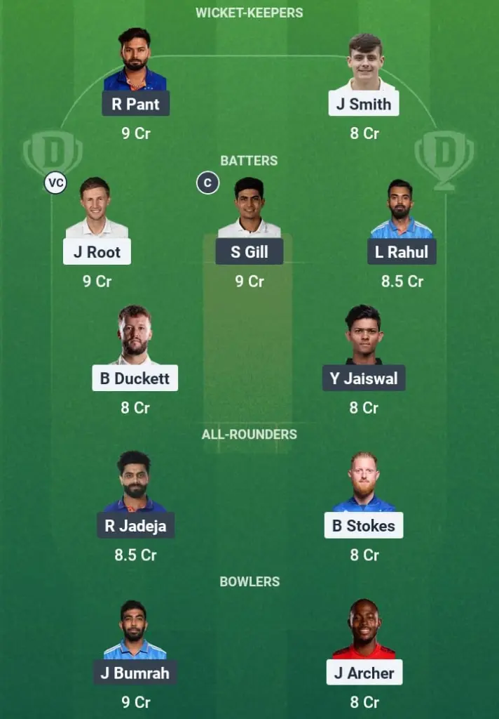 ENG vs IND Dream11 Prediction: Fantasy Tips, Playing XI & Pitch Report for Match 4 of India vs England 2025 1 ENG vs IND Dream11 Prediction
