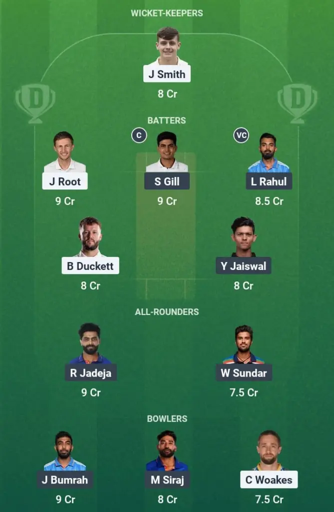 ENG vs IND Dream11 Prediction