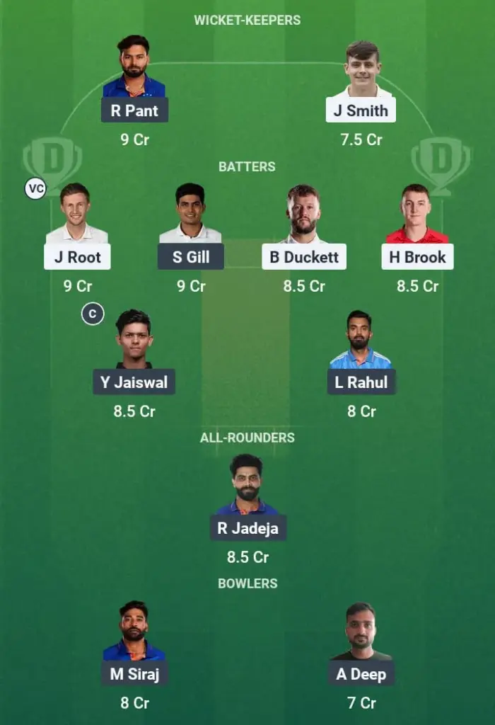 ENG vs IND Dream11 Prediction: Fantasy Tips, Playing XI & Pitch Report for Match 3 of India vs England 2025 1 ENG vs IND Dream11 Prediction