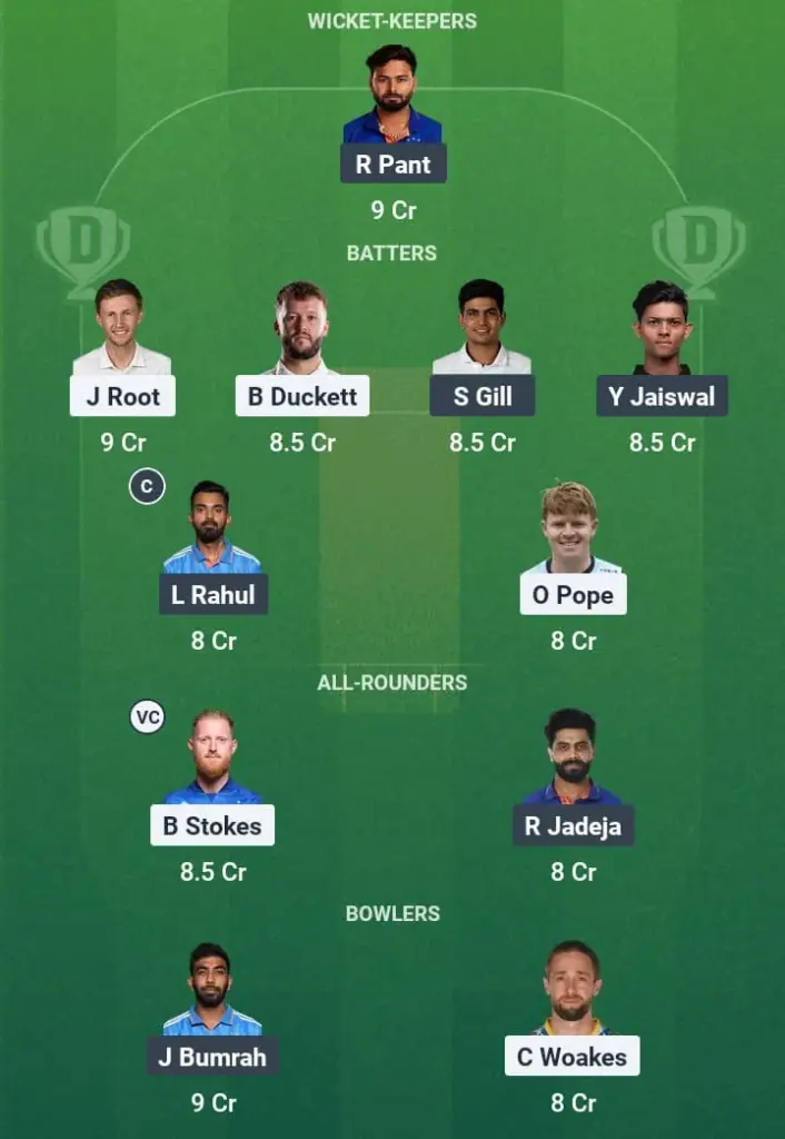 ENG vs IND Dream11 Prediction