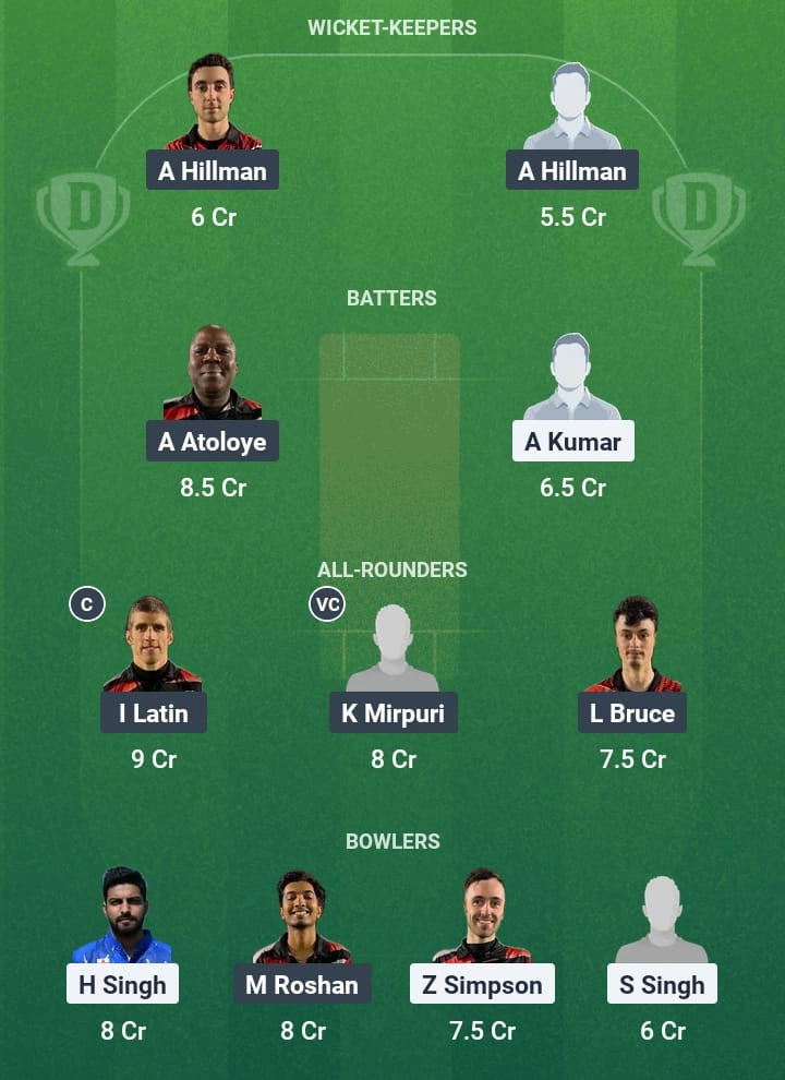 GAM vs RGC Dream11 Prediction