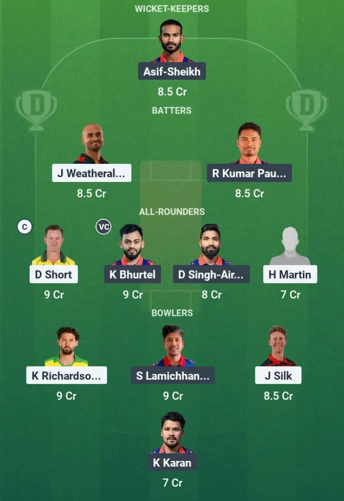 NTS vs NEP Dream11 Prediction