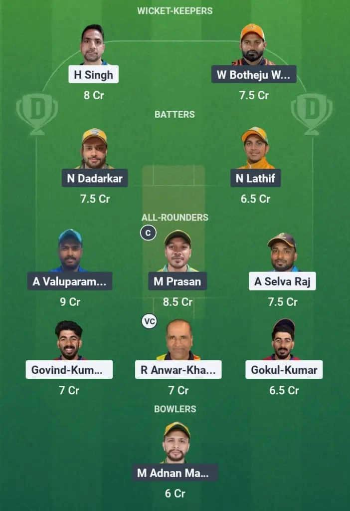 BNC vs NCMI Dream11 Prediction